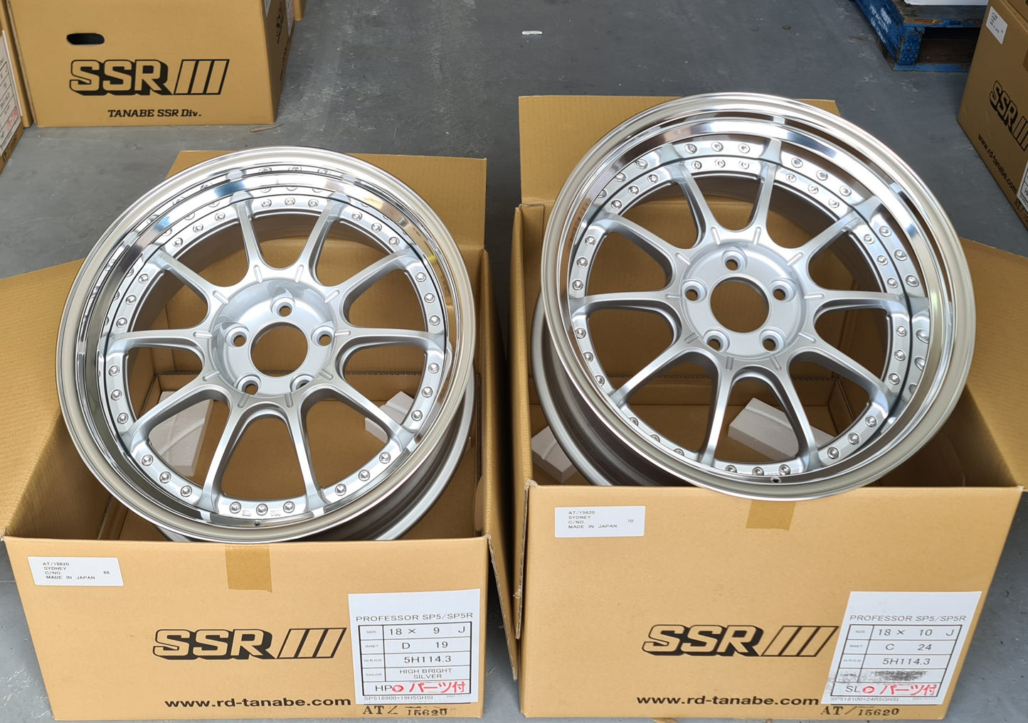 SSR SP5 HIGH BRIGHT SILVER 18x9 +19 | 18x10 +24 5-114.3