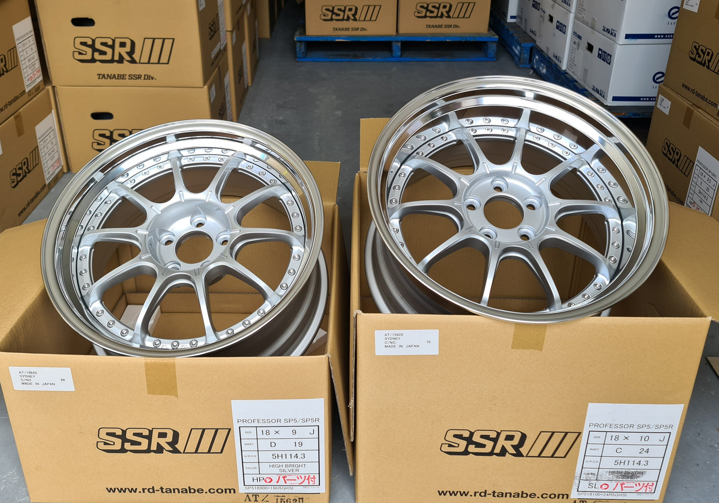 SSR SP5 HIGH BRIGHT SILVER 18x9 +19 | 18x10 +24 5-114.3