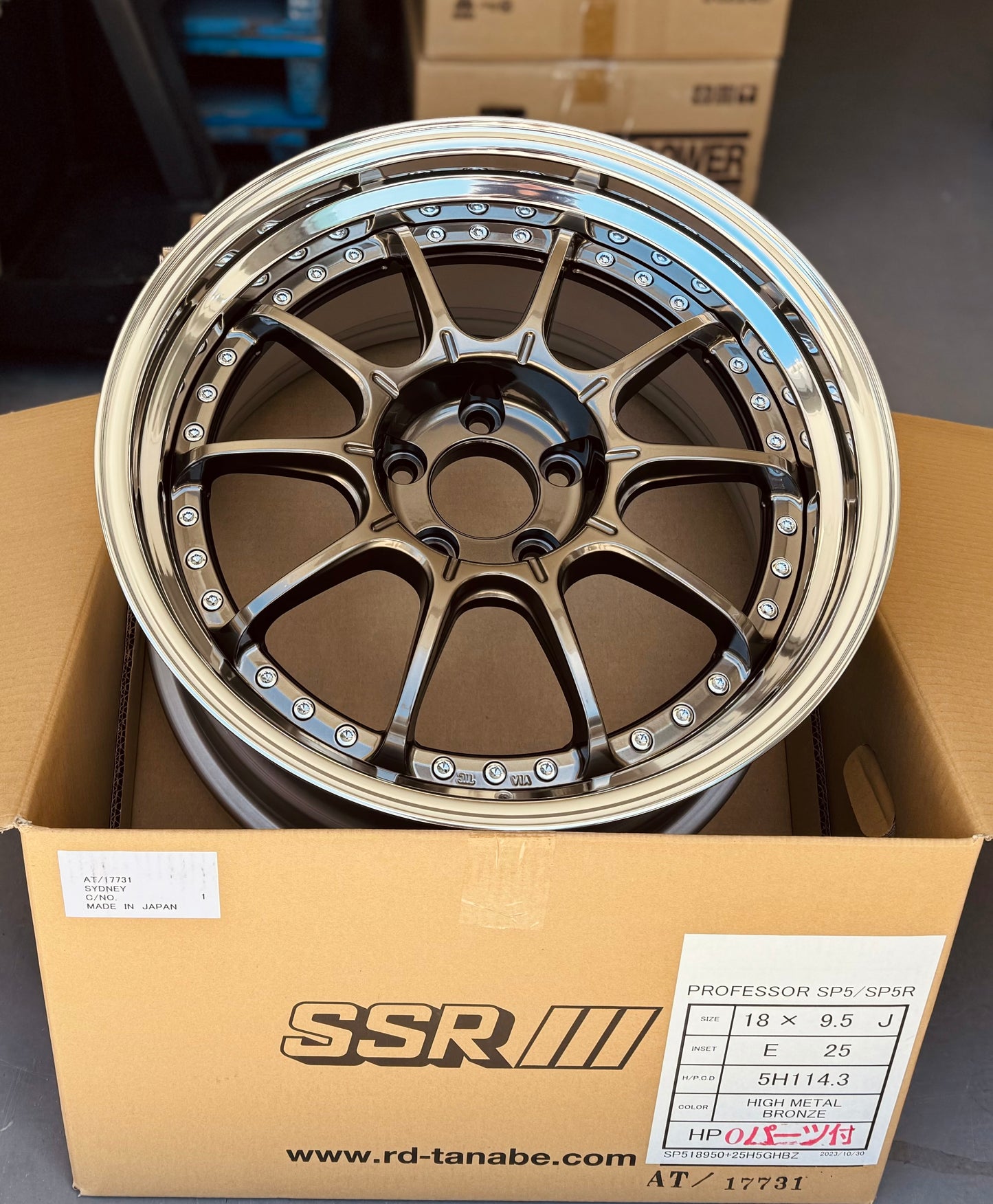SSR SP5 HI METAL BRONZE 18x9.5 +25 HP 5-114.3