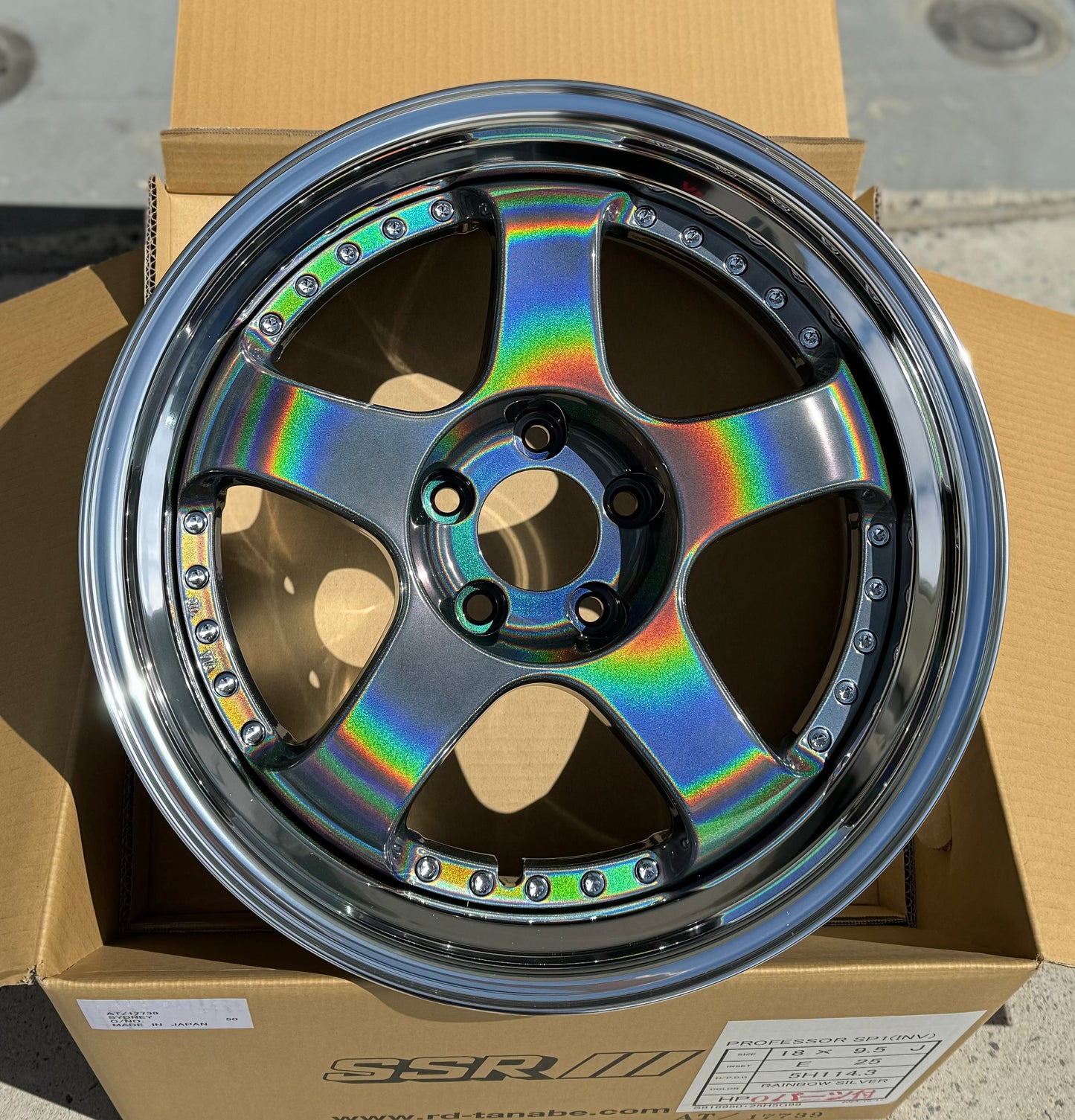 SSR SP1 SPECTRUM SILVER 18x9.5 +25 HP 5-114.3
