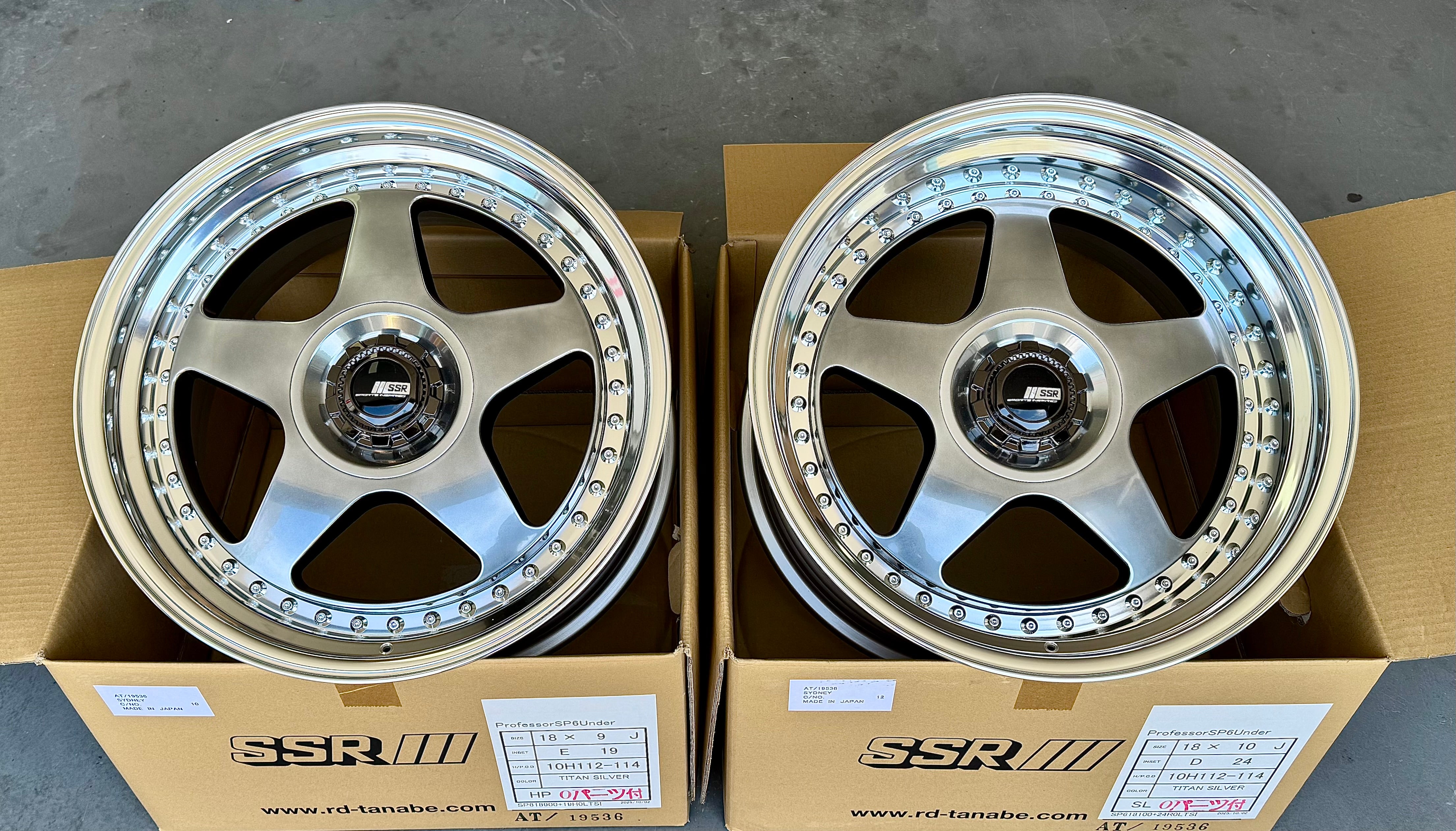 SSR SP6 TITAN SILVER 18x9 +19 HP | 18x10 +24 SL 5-114.3 STAGGERED 