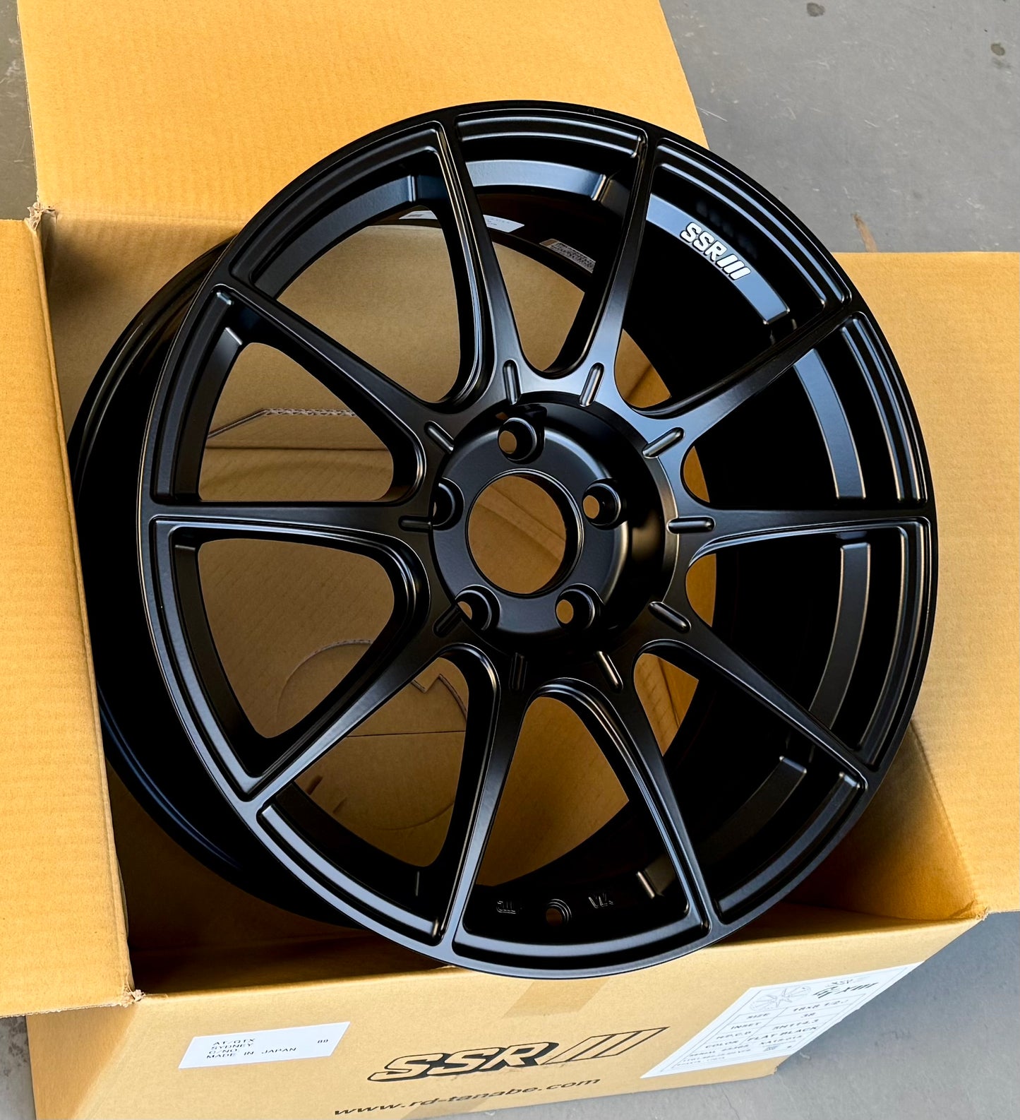 SSR GTX01 FLAT BLACK 19x8.5 +45 5-114.3
