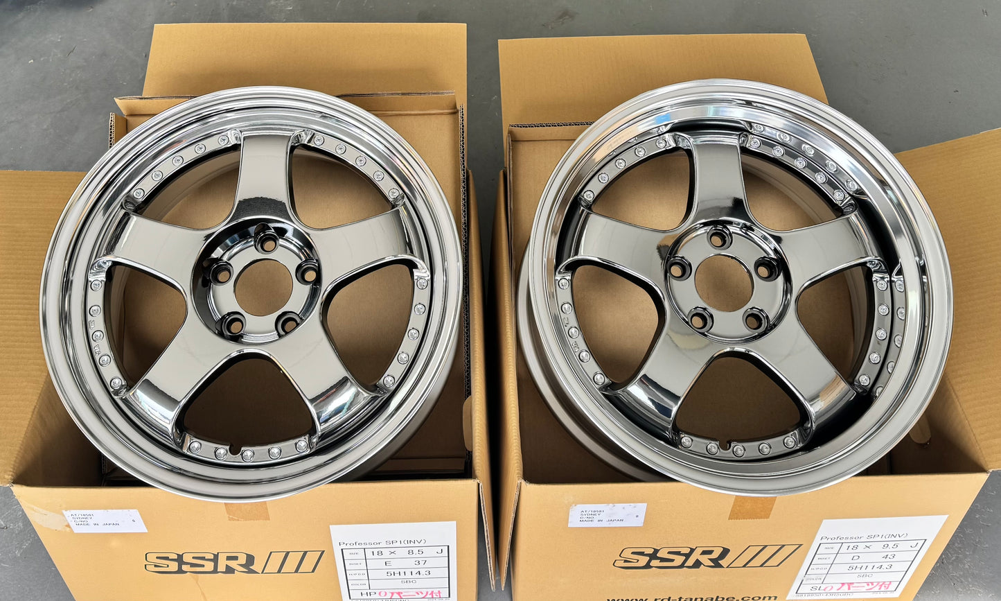 SSR SP1 SBC 18x8.5 +37 HP | 18x9.5 +43 SL 5-114.3 STAGGERED