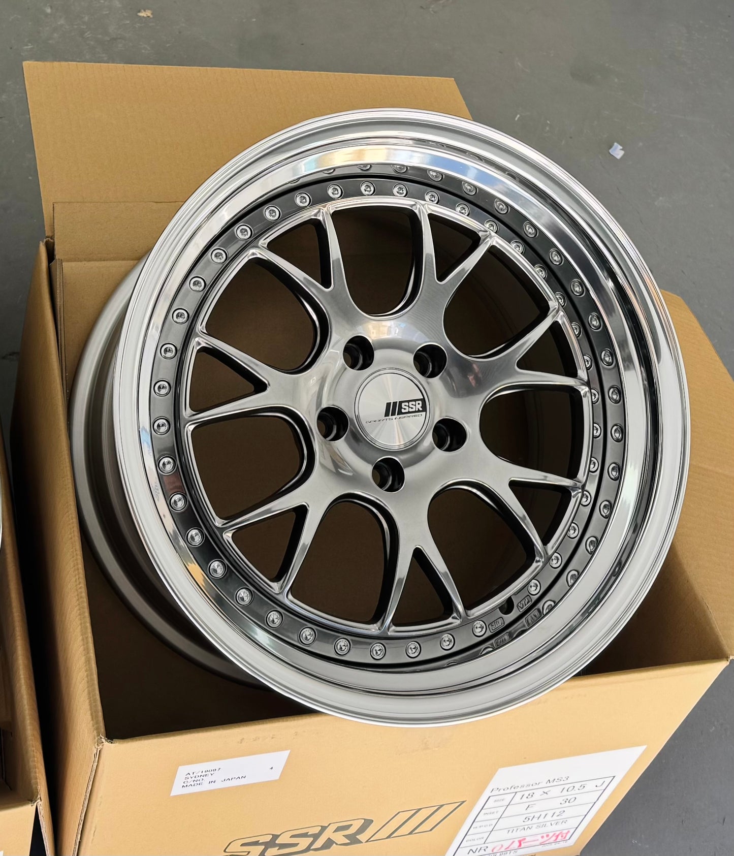 SSR MS3 TITAN SILVER 19x9.5 +25 HP | 19x10.5 +30 NR 5-112 (A90 SUPRA)