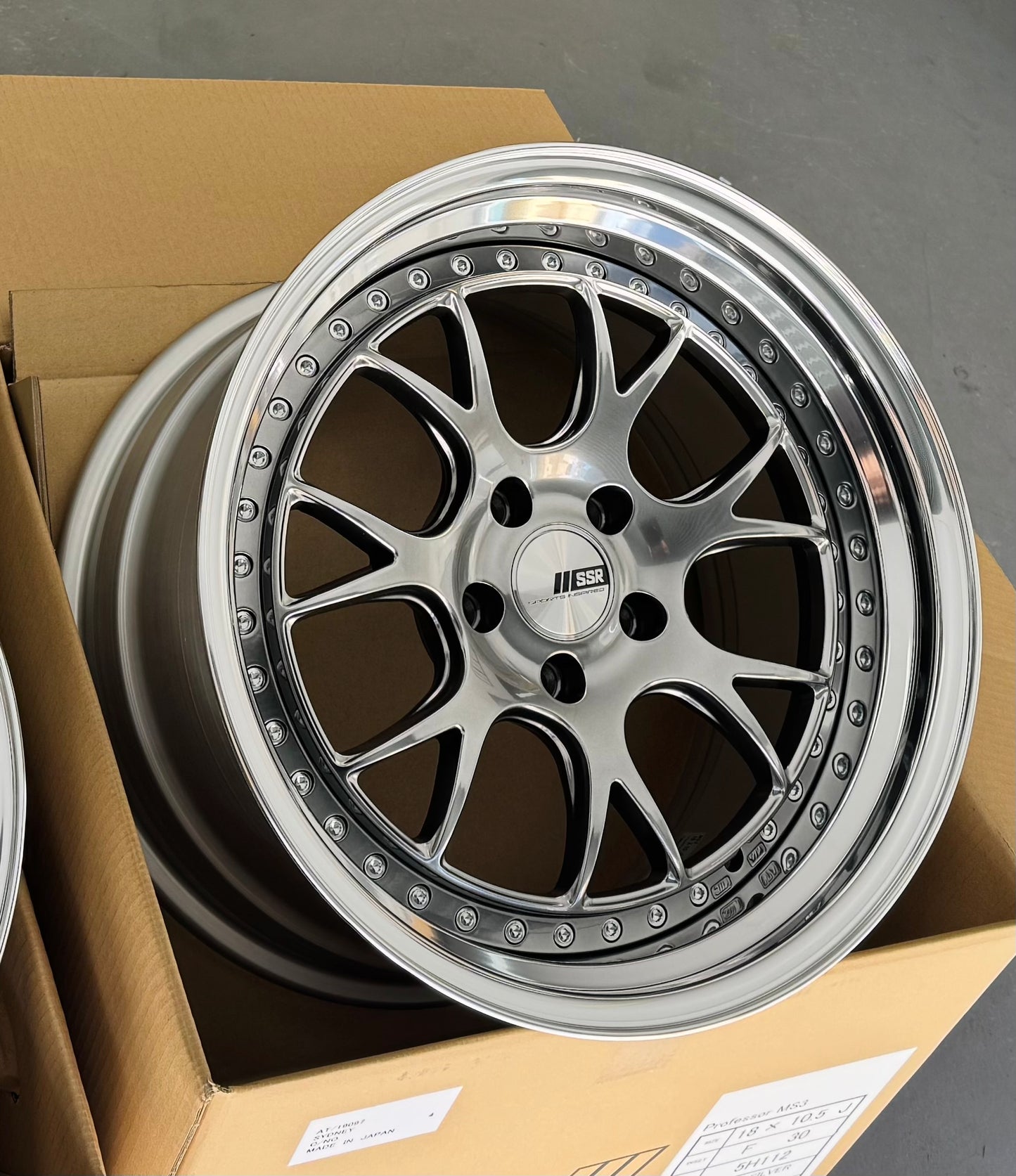 SSR MS3 TITAN SILVER 19x9.5 +25 HP | 19x10.5 +30 NR 5-112 (A90 SUPRA)