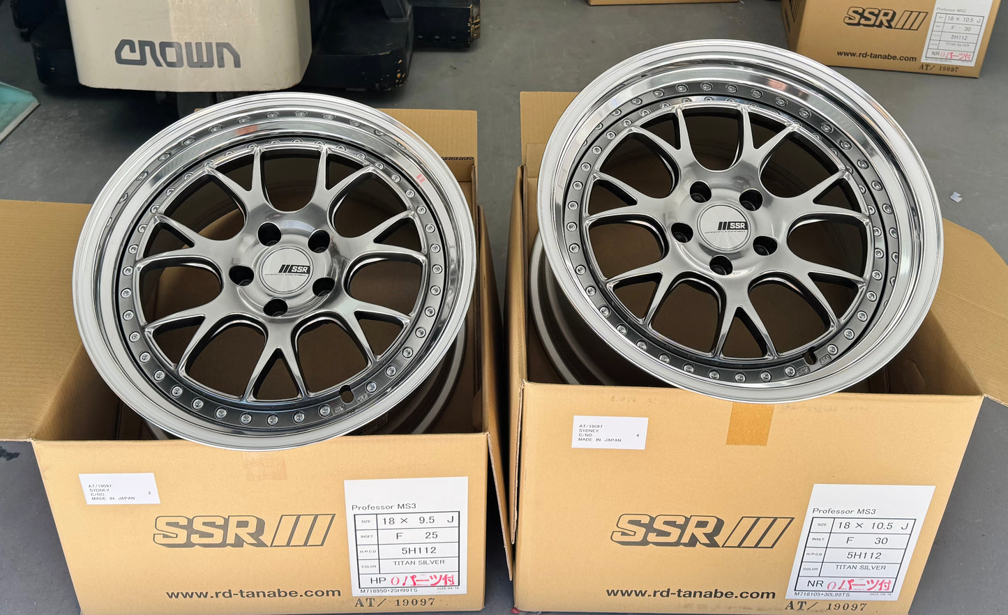 SSR MS3 TITAN SILVER 19x9.5 +25 HP | 19x10.5 +30 NR 5-112 (A90 SUPRA)