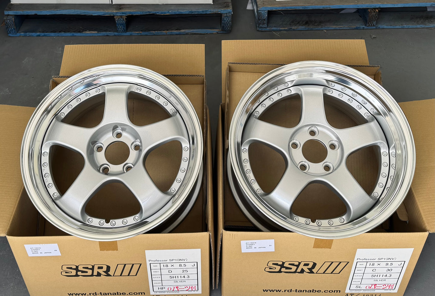 SSR SP1 SILVER 18x9 +31 HP | 18x10 +37 SL 5-114.3 STAGGERED