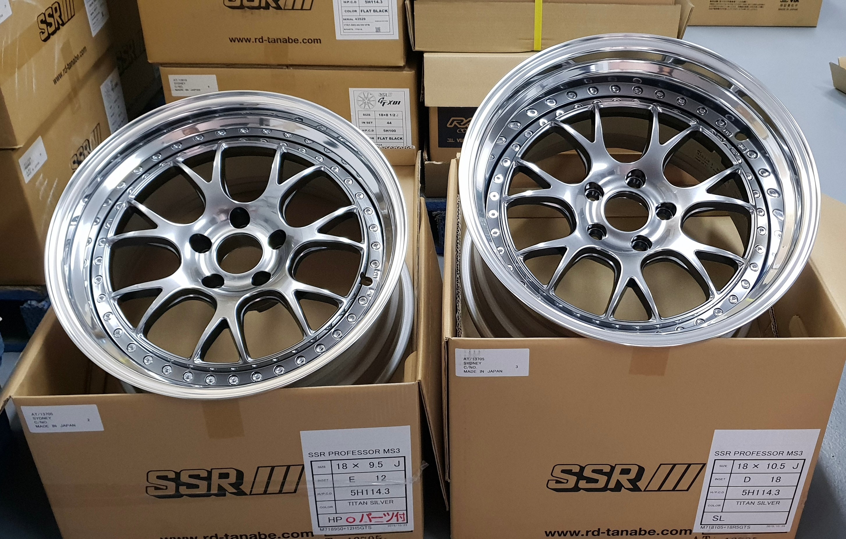 SSR MS3 TITAN SILVER 18x9.5 +12 HP | 18x10.5 +18 SL 5-114.3 ...