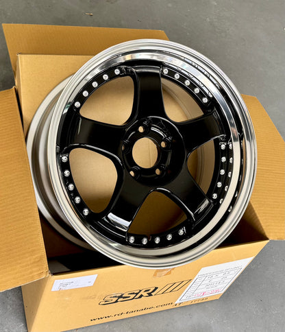 SSR SP1 GLOSS BLACK 18x9.5 +25 HP 5-114.3