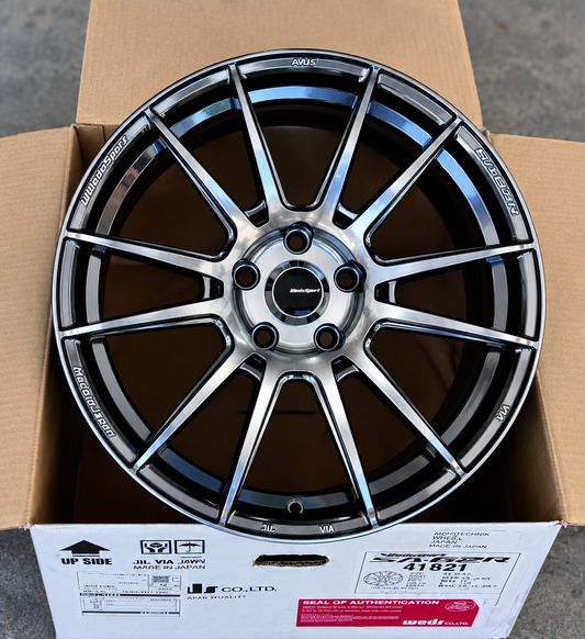 WEDSSPORT SA-62R 18x9.5 +45 5-114.3 PLATINUM SILVER BLACK