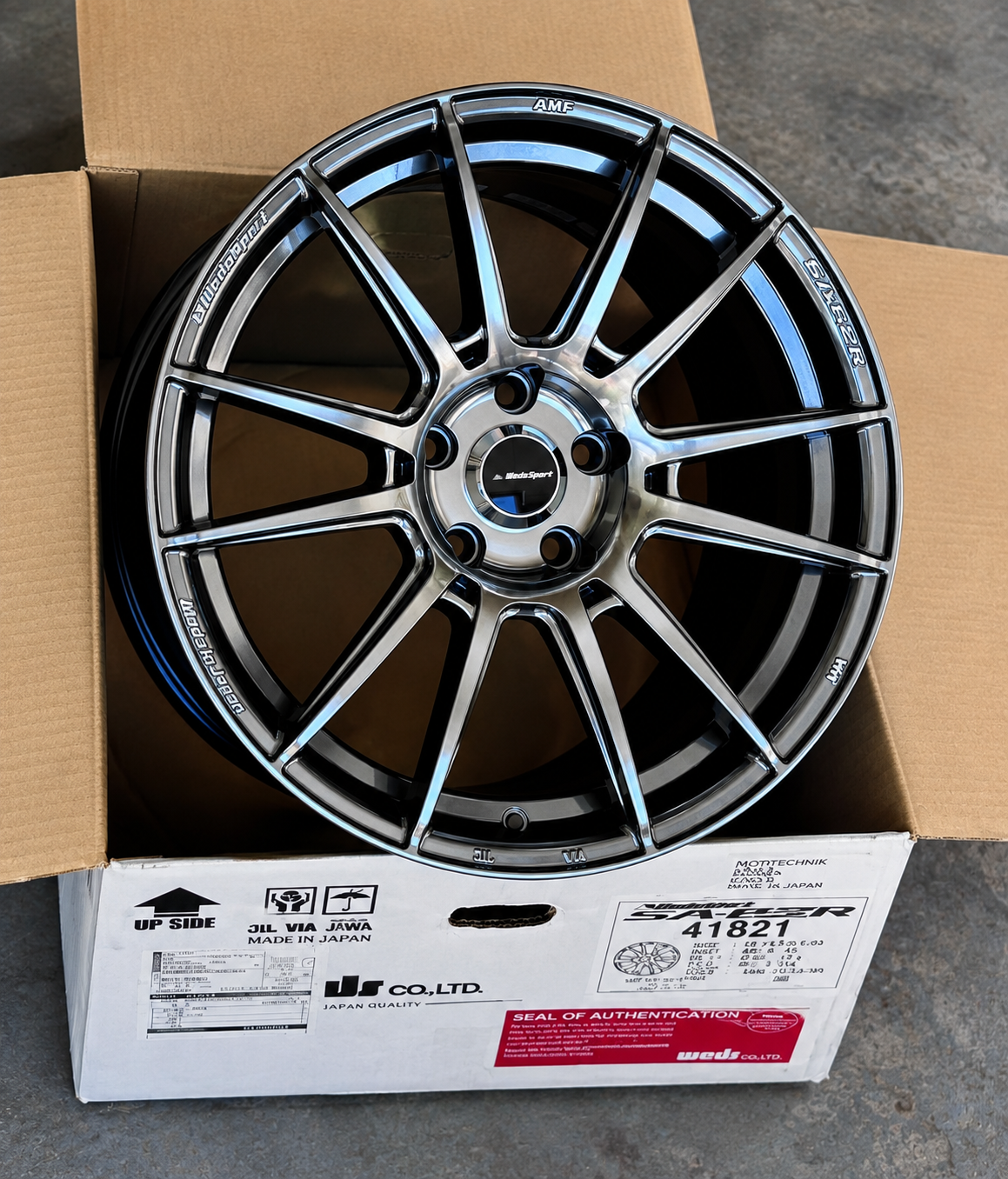 WEDSSPORT SA-62R 18x9.5 +45 5-114.3 PLATINUM SILVER BLACK
