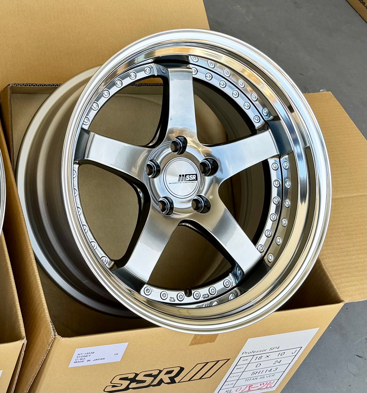 SSR SP4 TITAN SILVER 18x9 +16 MD | 18x10 +24 SL 5-114.3 STAGGERED