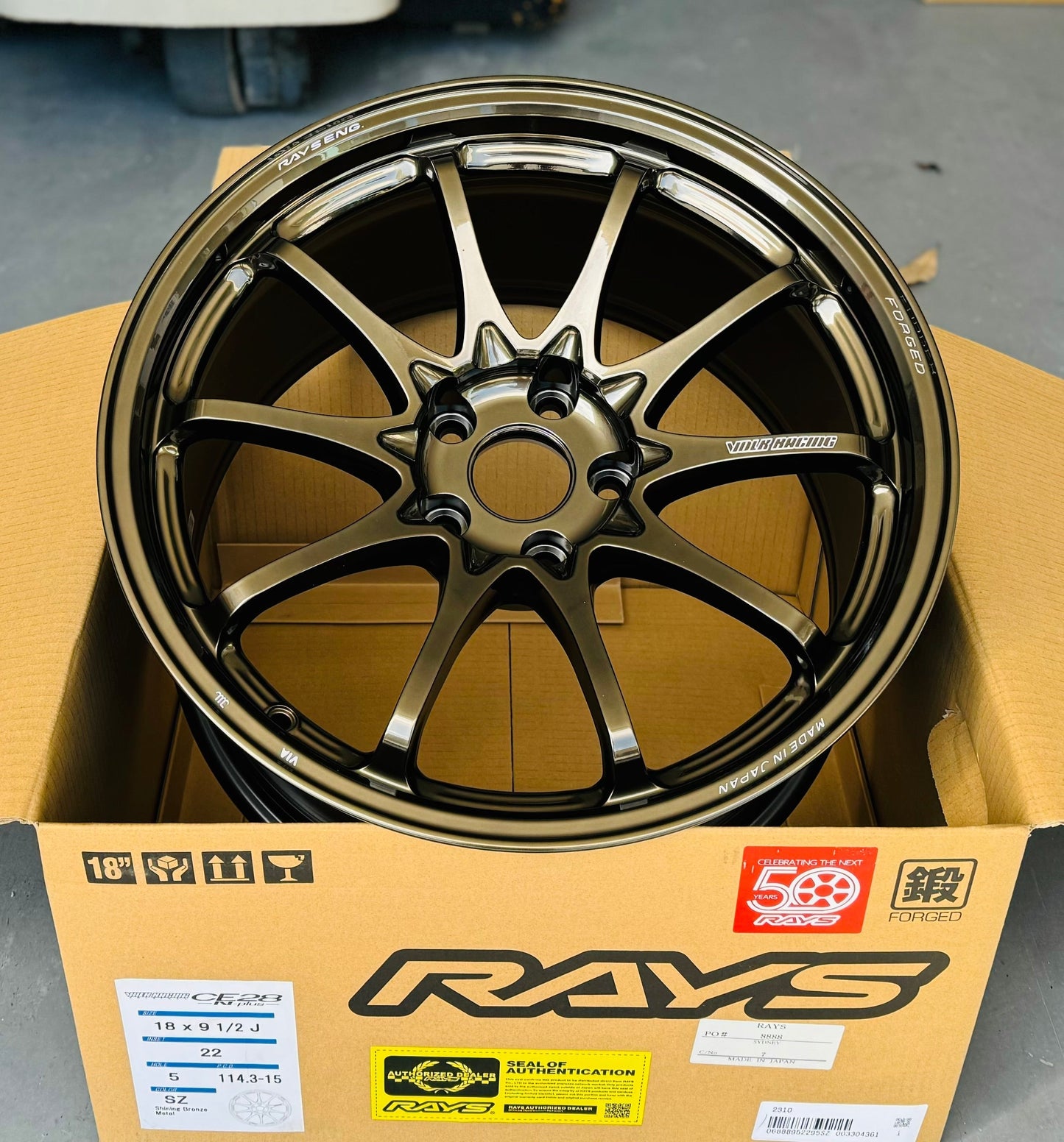 RAYS CE28N PLUS SHINING BRONZE METAL 18x9.5 +41 5-100