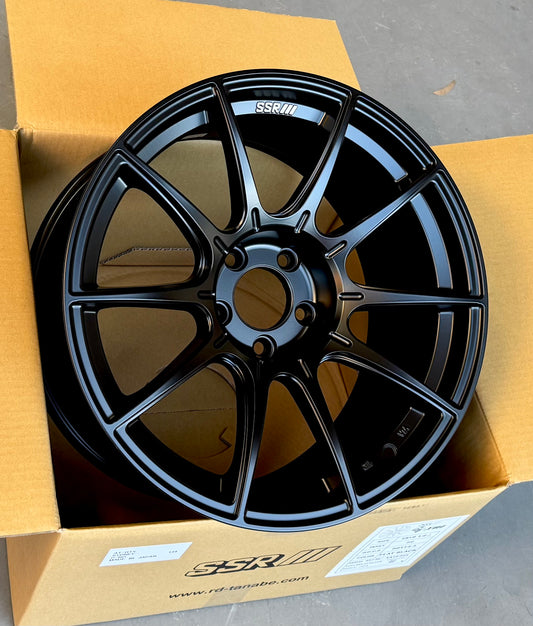 SSR GTX01 FLAT BLACK 18x8.5 +38 | 18x9.5 +22 5-114.3 STAGGERED SET