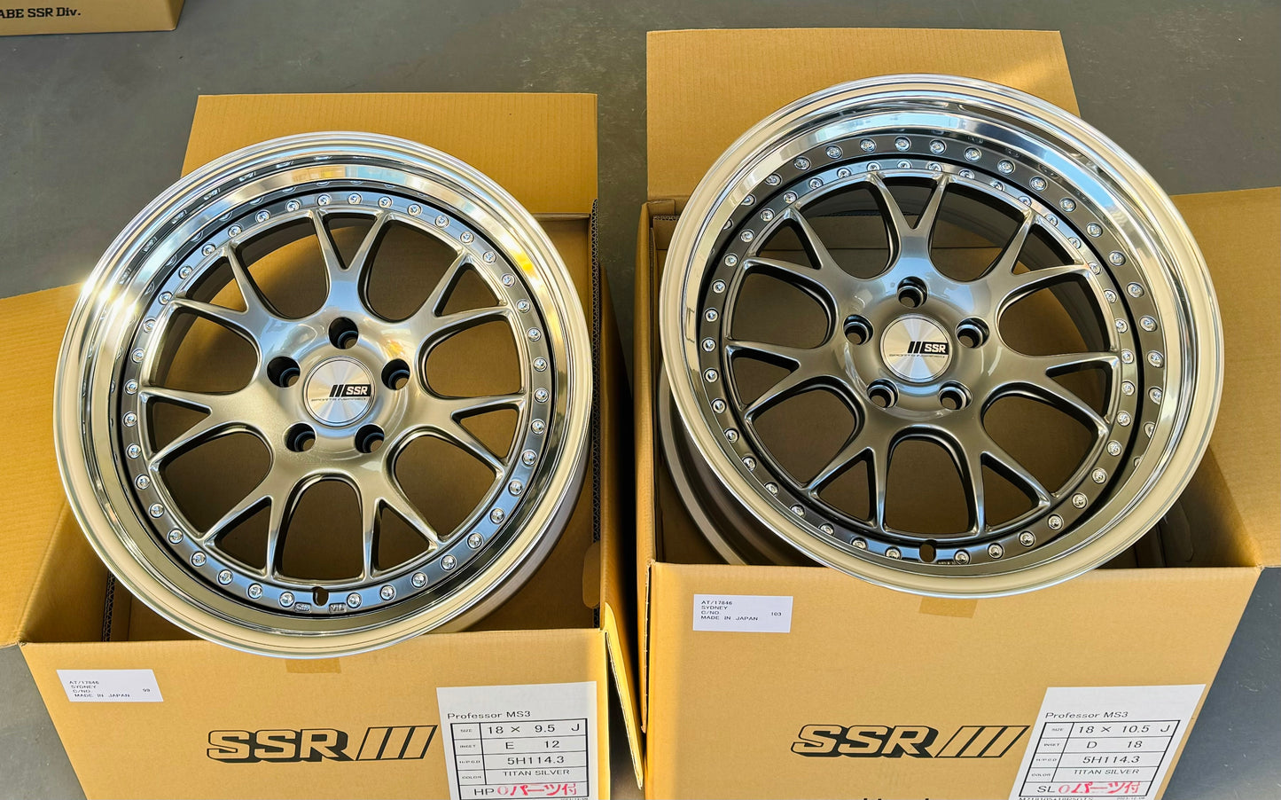 SSR MS3 TITAN SILVER 18x9.5 +12 HP | 18x10.5 +18 SL 5-114.3