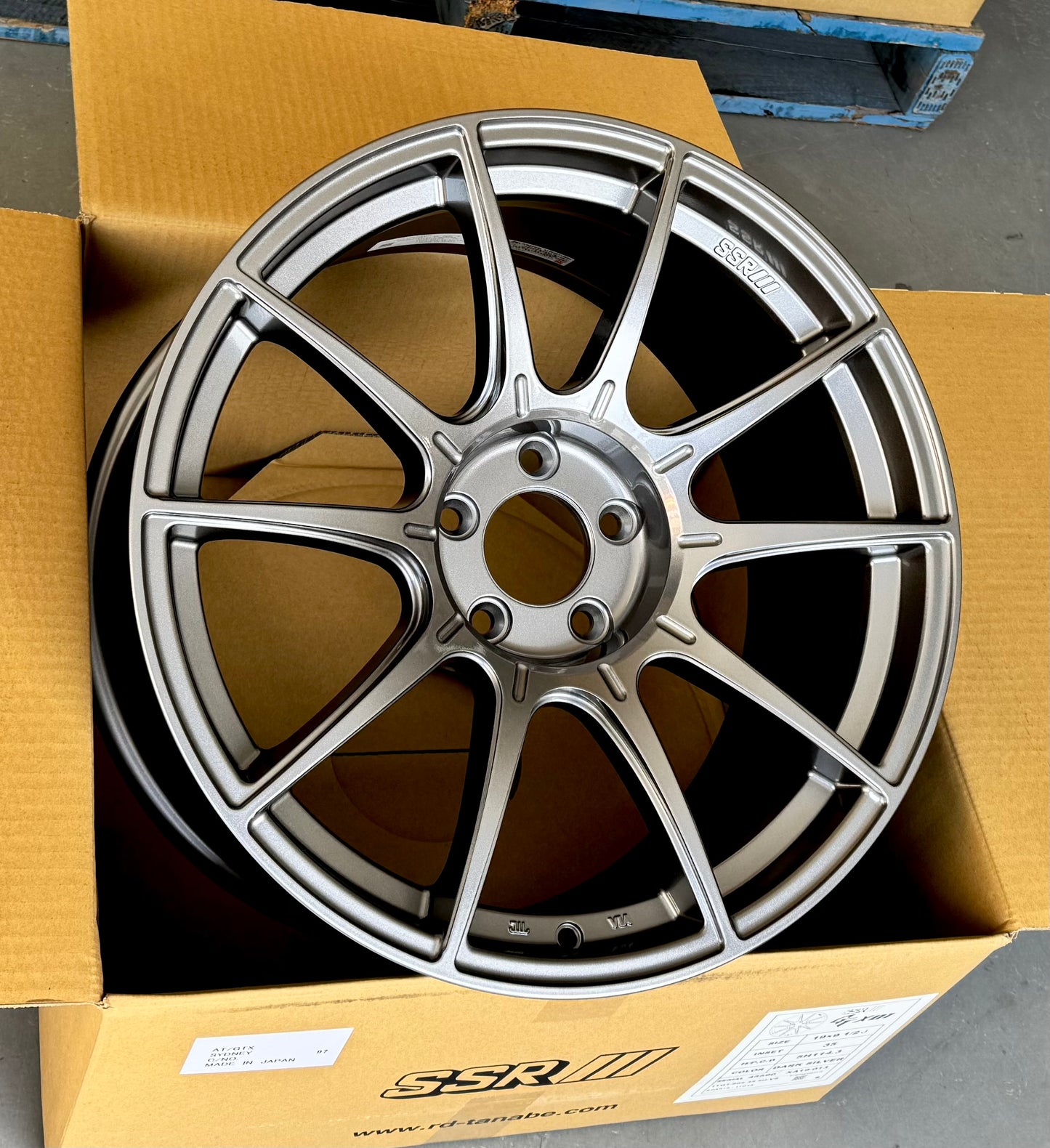 SSR GTX01 DARK SILVER 19x9.5 +35 5-114.3