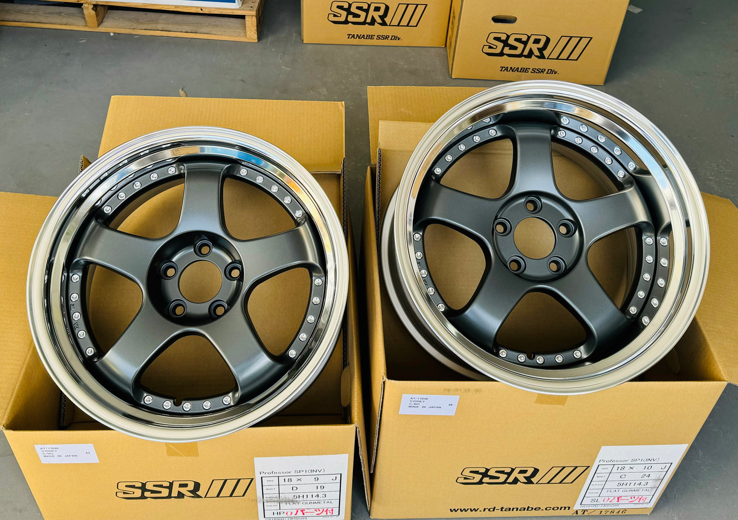 SSR SP1 FLAT GUNMETAL 18x9 +19 HP | 18x10 +24 SL 5-114.3