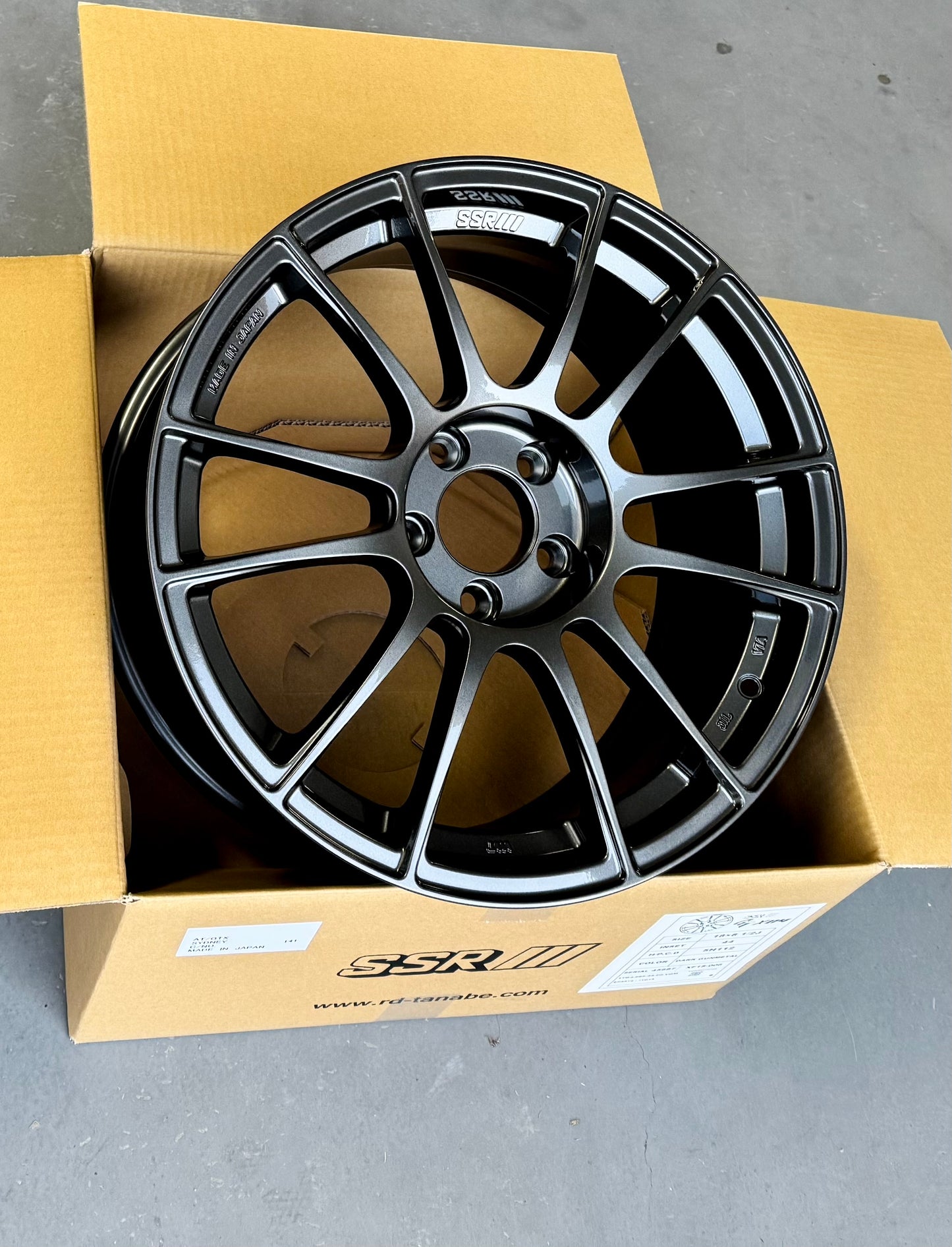 SSR GTX04 DARK GUNMETAL 18x7.5 +48 5-100