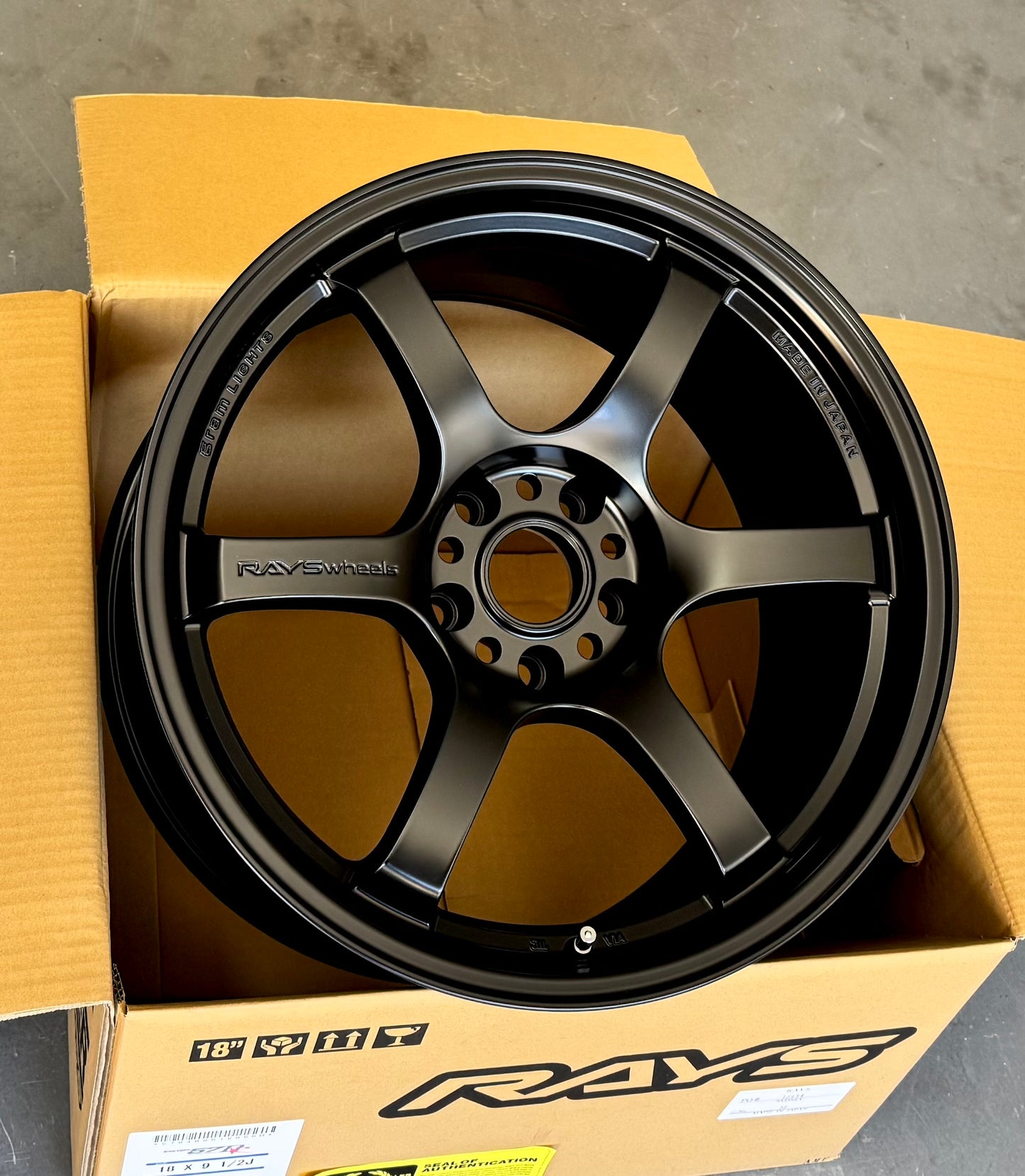 RAYS 57DR SEMI GLOSS  BLACK 17x9 +38 5-114.3
