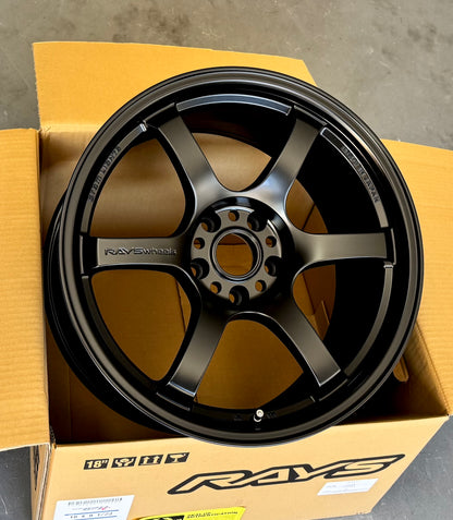 RAYS 57DR SEMI GLOSS  BLACK 17x9 +38 5-114.3