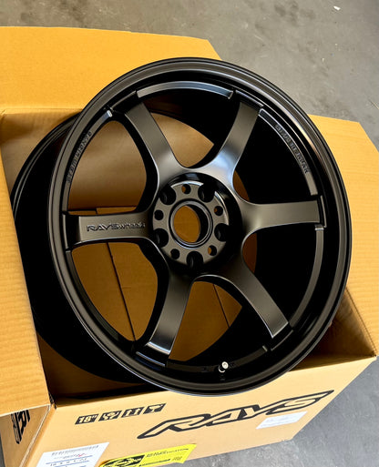 RAYS 57DR SEMI GLOSS  BLACK 17x9 +38 5-114.3