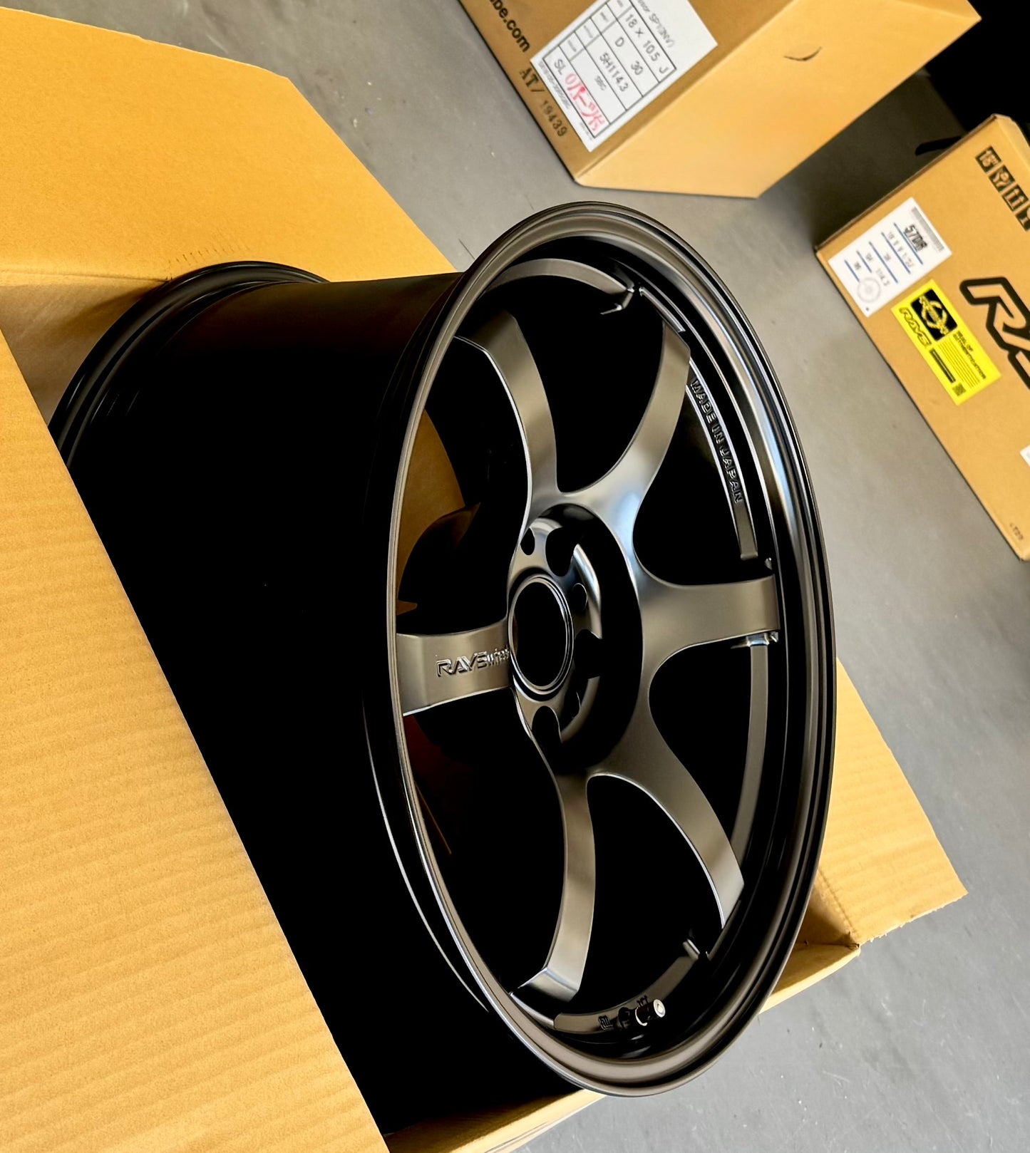 RAYS 57DR SEMI GLOSS  BLACK 17x9 +38 5-114.3