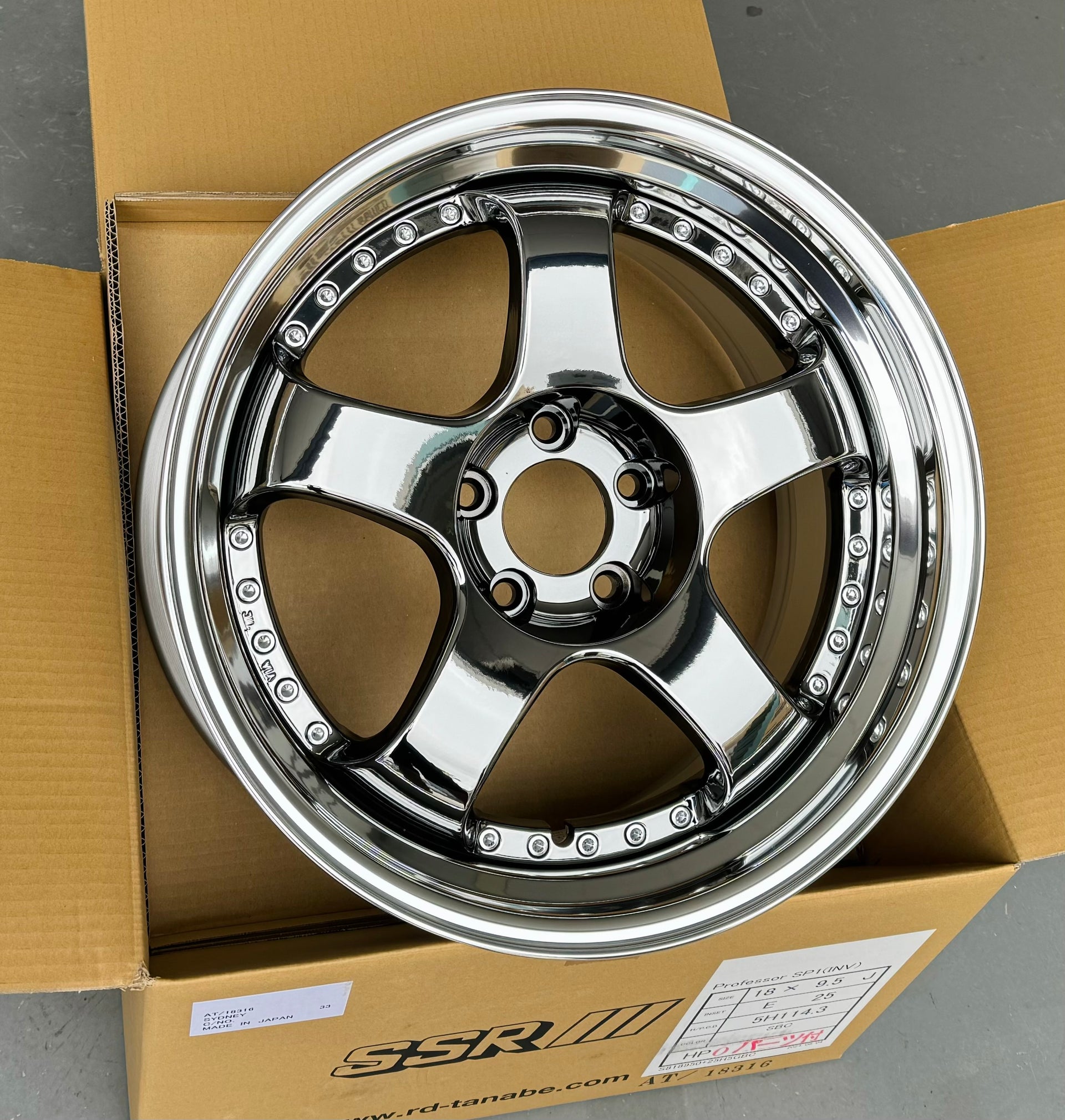 SSR SP1 SBC 18x9.5 +25 HP 5-114.3 – Autotechnik Wheels
