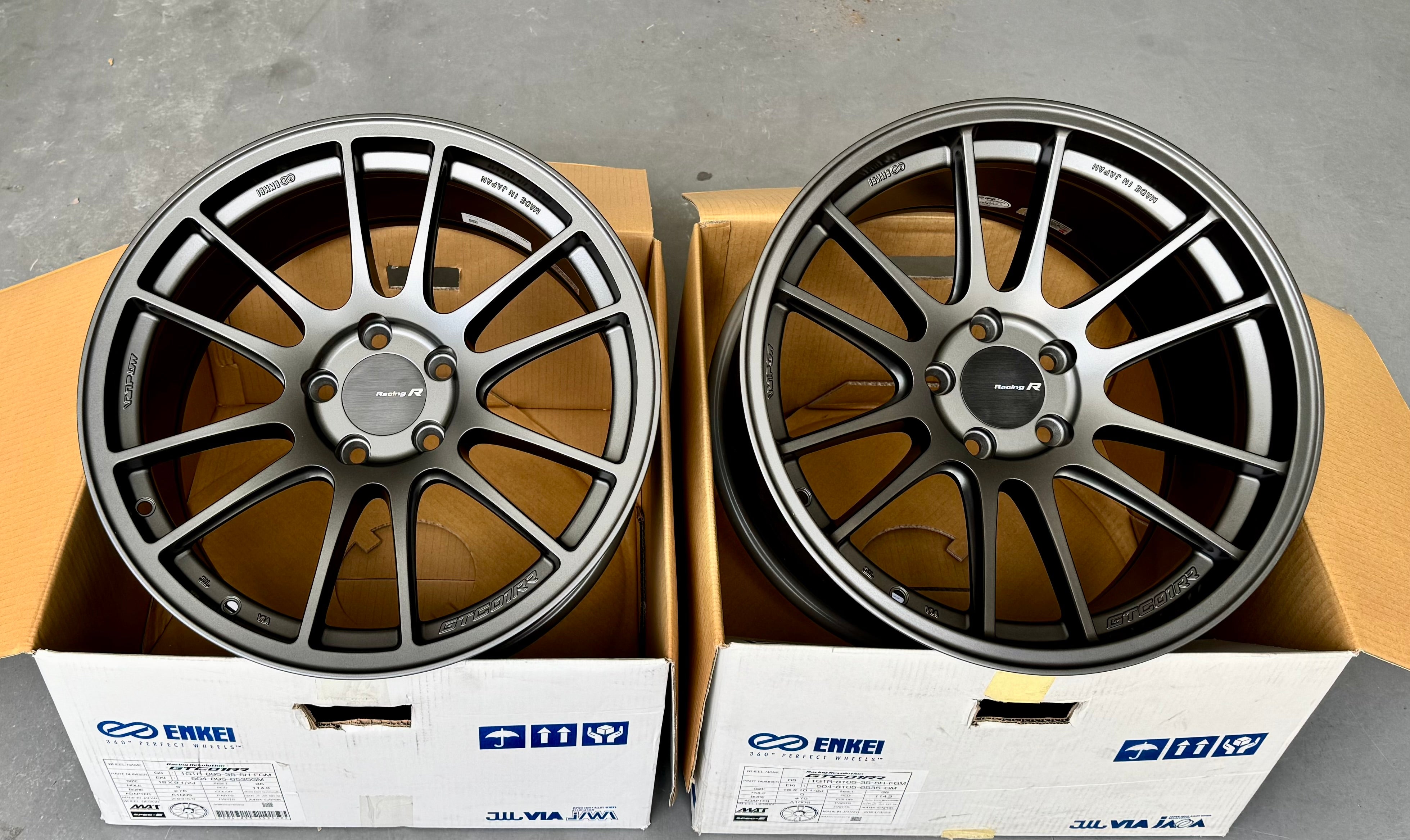 ENKEI　GTC01RR　Matte Dark Gunmetallic　18インチ　８.5J＋42　５穴　PCD100　2本　中古 GTC01RR | Enkei Wheels