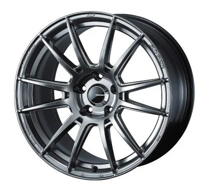 WEDSSPORT SA-62R 18x9.5 +38 5-114.3 PLATINUM SILVER BLACK