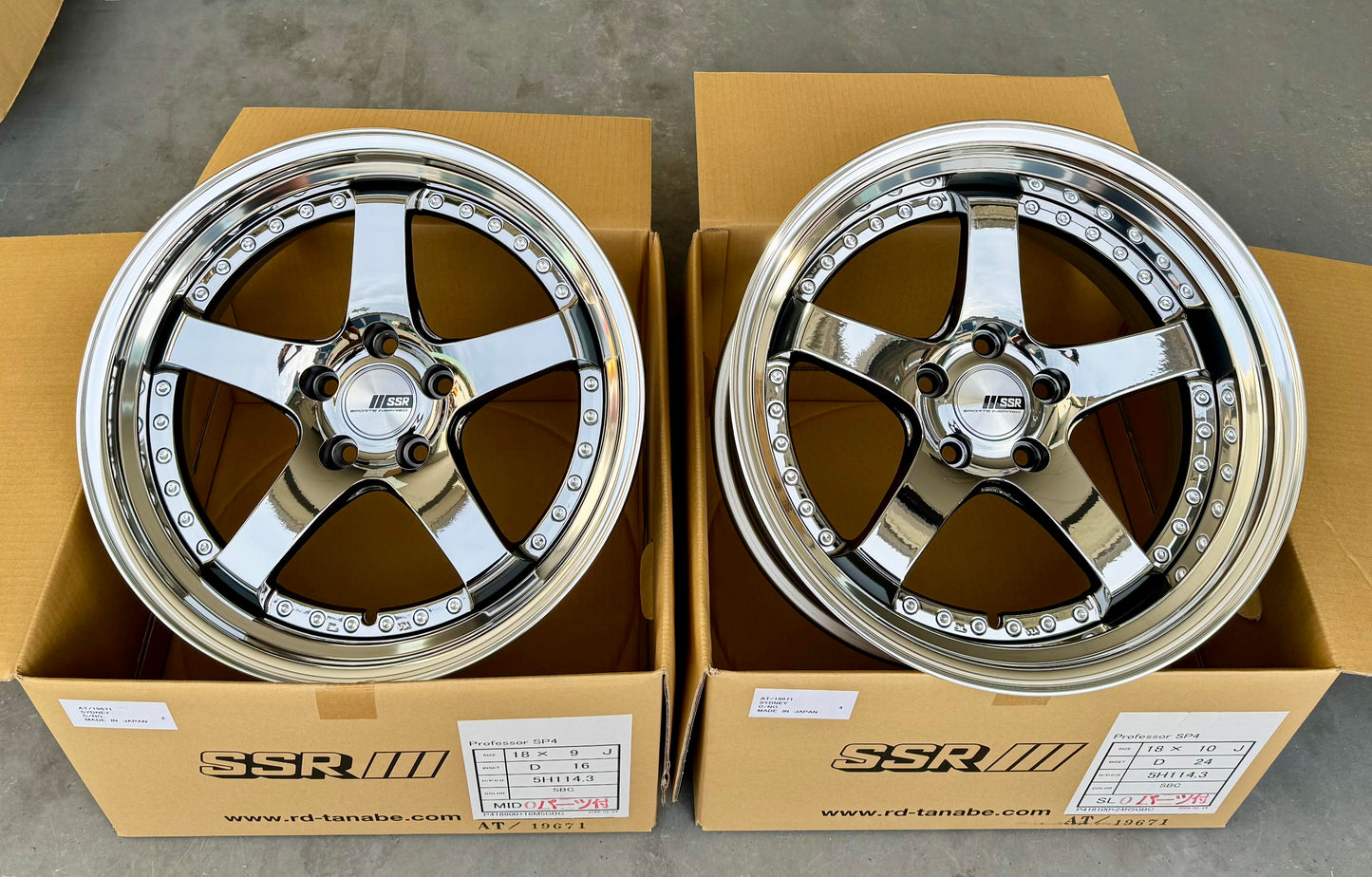 SSR SP4 SBC 18x9 +16 MD | 18x10 +24 SL 5-114.3 STAGGERED