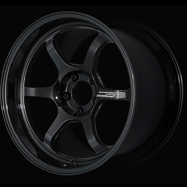 ADVAN RACING R6 RACING TITANIUM BLACK 18x9.5 +12 5-114.3